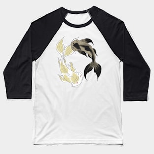 Ying and Yang Koil Fish Baseball T-Shirt